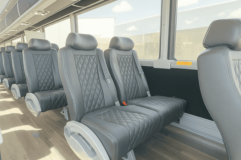 interior of Charter Bus Rental Waterloo charter bus